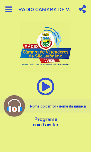 RÁDIO CÂMARA DE VEREADORES DE SÃO JERÔNIMO Screenshot 1