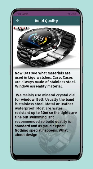 LIGE Smartwatch Guide Screenshot 0