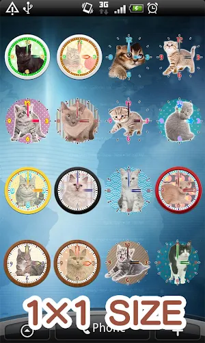 Cats Analog-Clocks Widget Screenshot 0