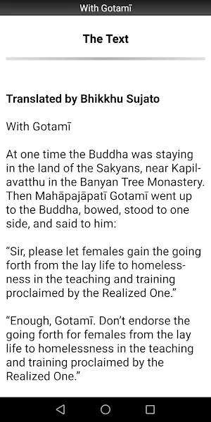 With Gotami Sutta - Buddhism Screenshot 1