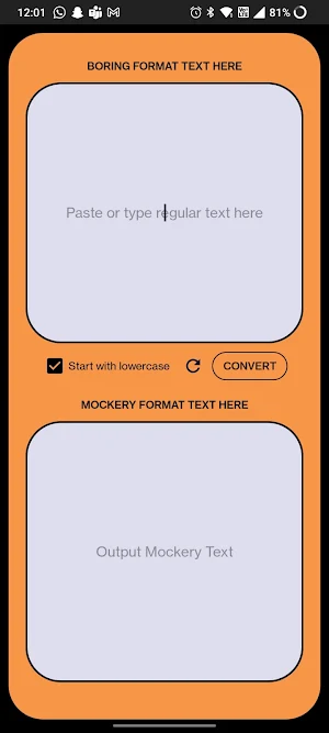 Mockery Text Converter Screenshot 2