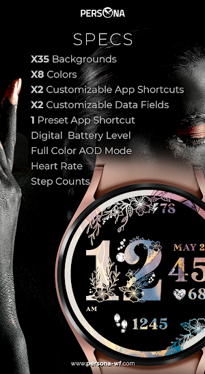 PER002 - Laila Watch Face Screenshot 1