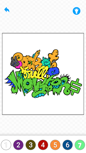 Grafitti Color By Number Book Screenshot 3