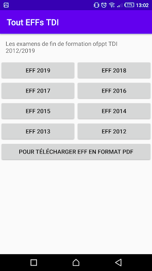 Les Examens Fin Formation TDI Screenshot 1
