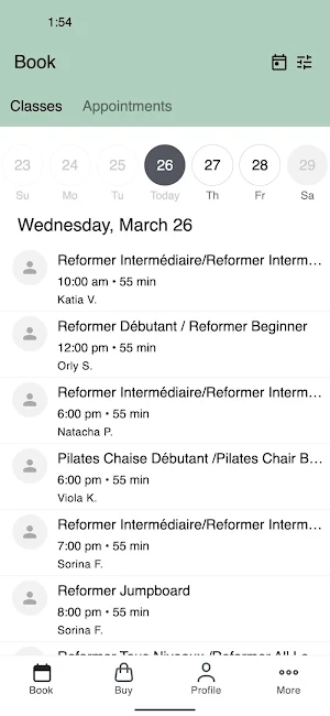 K Pilates Studio Screenshot 1