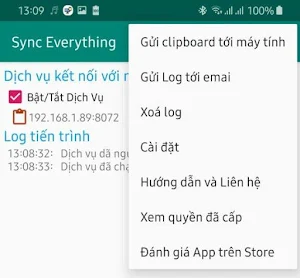 Đồng bộ điện thoại với máy tính Screenshot 1