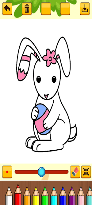 Easter Bunny Coloring Pages Screenshot 3