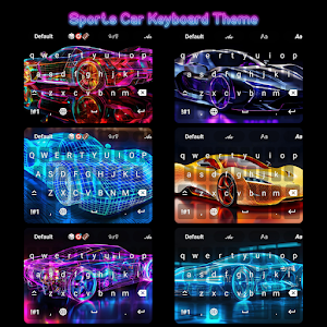 Keyboard Theme, Neon Super Car Screenshot 1