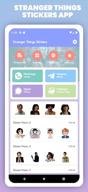 Stranger Things Stickers - WA Screenshot 1