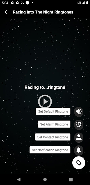 Racing into the night ringtone Screenshot 2