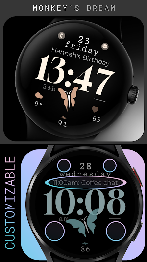 Butterfly simple watch face Screenshot 0