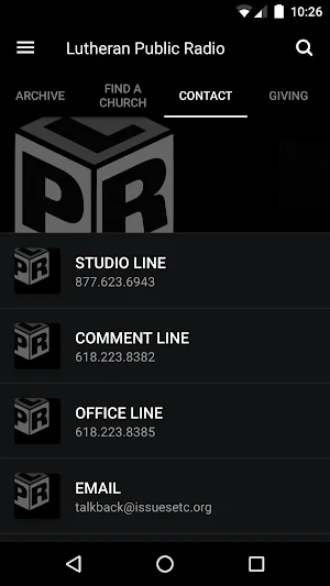 Lutheran Public Radio Screenshot 2