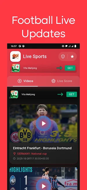Live Streaming Sports Screenshot 1