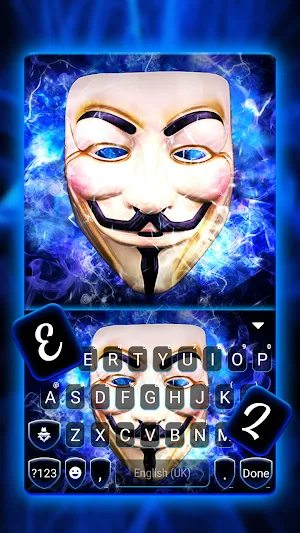 Lightning Anonymous Keyboard Background Screenshot 0
