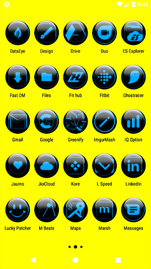 Blue Glass Orb Icon Pack Free Screenshot 2