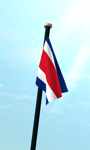 Costa Rica Flag 3D Wallpaper Screenshot 2