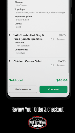 Wise Guys Pizza Screenshot 3