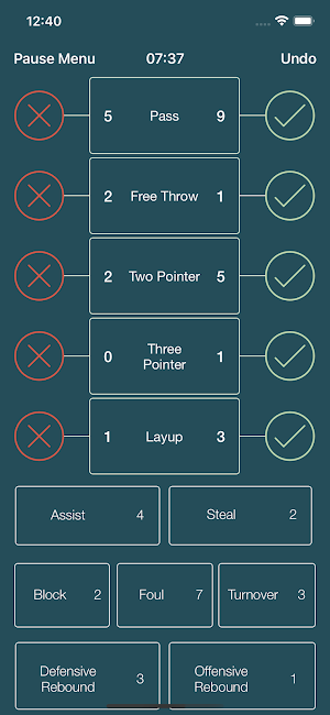 Basketball StatKeeper Screenshot 1