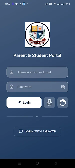 Aryan Sr.Sec.School Parent Screenshot 0