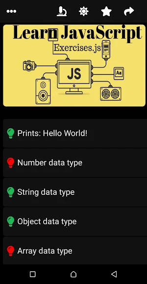 JavaScript Exercises Screenshot 0