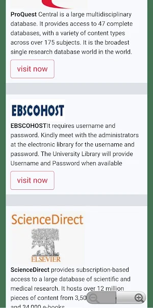 Clifford University Library Screenshot 3