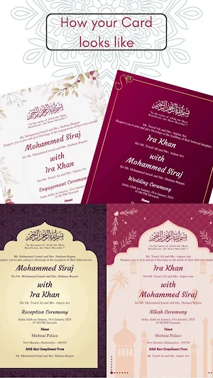 Muslim Wedding Card Maker Screenshot 1