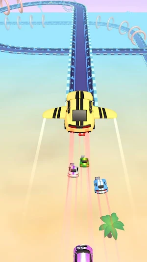 Turbo Speed Car Racing-Fly Car Screenshot 1