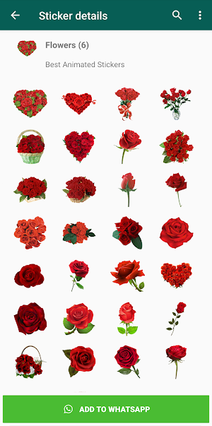 Roses Stickers WAStickerApps Screenshot 0
