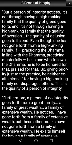 A Person of Integrity Sutta Screenshot 2