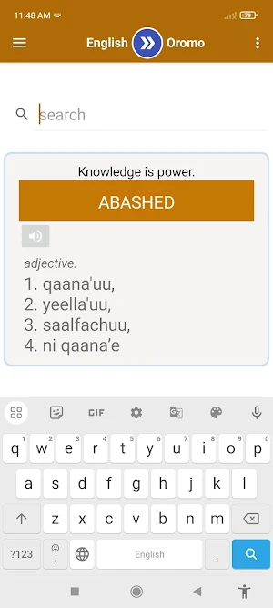 English To Oromo Dictionary Screenshot 0