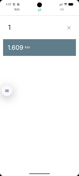 KM Mile Converter Screenshot 0