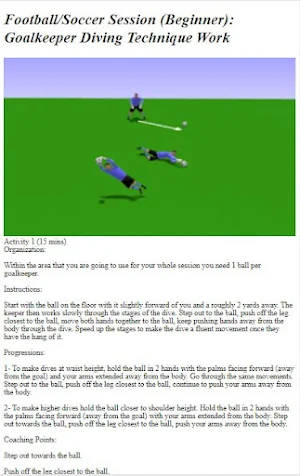 Goalkeeper Training Guide Screenshot 1