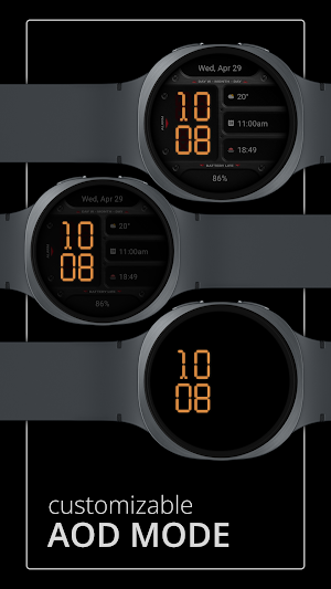 DADAM130: Digital Watch Face Screenshot 3