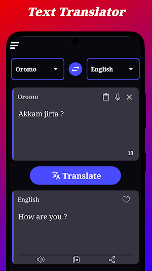 Oromo Translator Screenshot 2