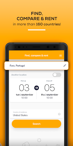 Rentcars.com: Car rental Screenshot 1