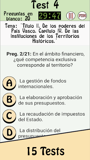 TestOpos Estatuto País Vasco Screenshot 3