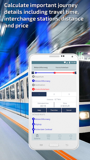 Rotterdam Metro Guide and Subway Route Planner Screenshot 2