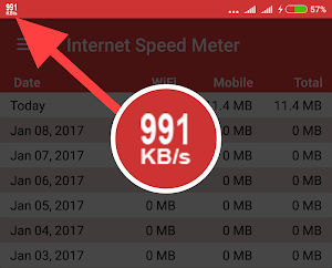 Internet Speed Meter Real Screenshot 0