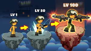 Stickman vs Zombie: Dark War Screenshot 1