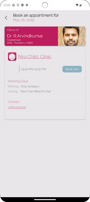 NIRA CHILD CLINIC Screenshot 2