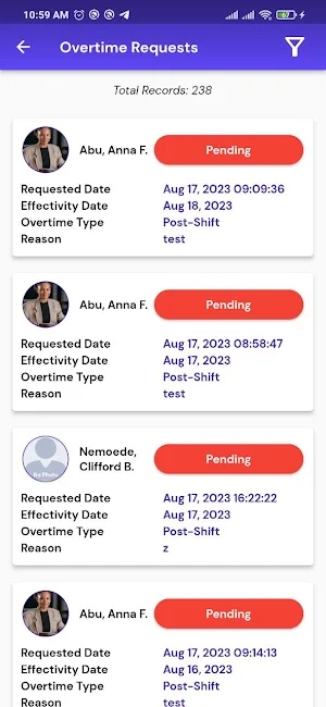 THE ABBA Payroll Approval Screenshot 2
