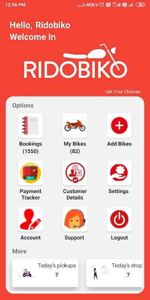 Ridobiko - Partner Pro Screenshot 1
