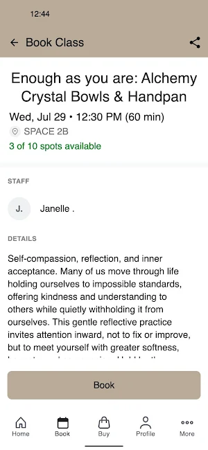 SPACE2B Wellness Screenshot 2