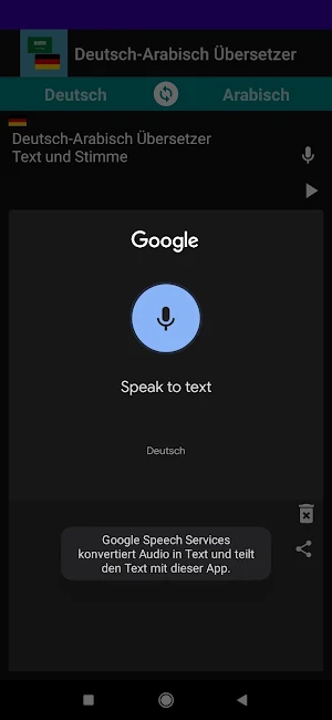 Deutsch Arabisch Übersetzer Screenshot 1