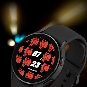 Red Bunnies Watch Face Screenshot 0