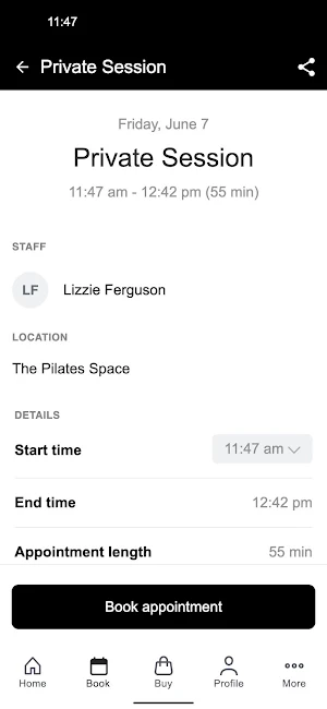 Pilates Space Dallas Screenshot 2
