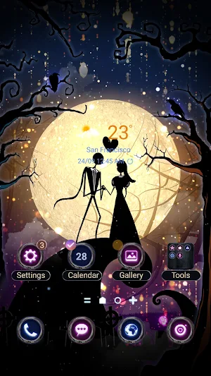 Lover In Dark Night- Wallpaper Screenshot 0