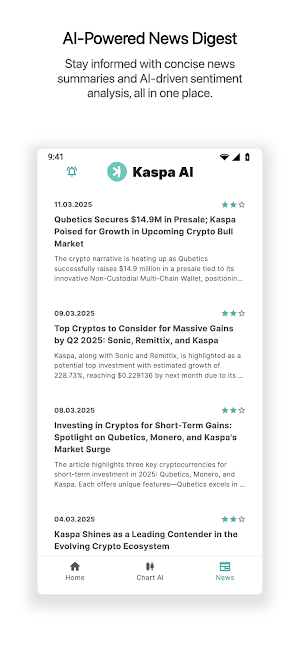 Kaspa AI - Crypto Insights Screenshot 3