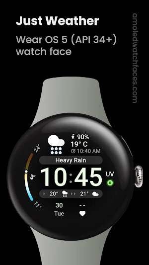 Just Weather: Watch Face Screenshot 0