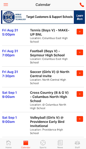 Columbus East Athletics Screenshot 2